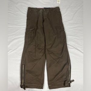 NWT Bertigo Women Brown Cargo Bottom Zipper Pants Size 4XL